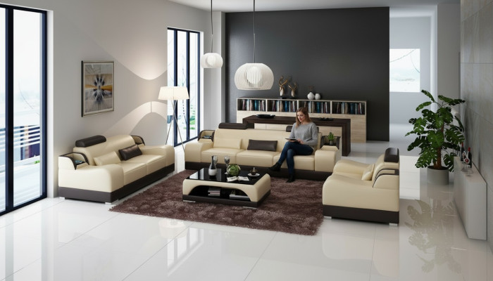Zestaw sofowy 322 miejsce do siedzenia Zestaw Design Sofa Podkładka Kanapy Kanapa Modern