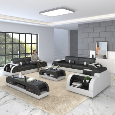 Design Sofa Kanapa Podkładka Sofy Kanapy Siedziba Ustawić Skórę 3-osobową