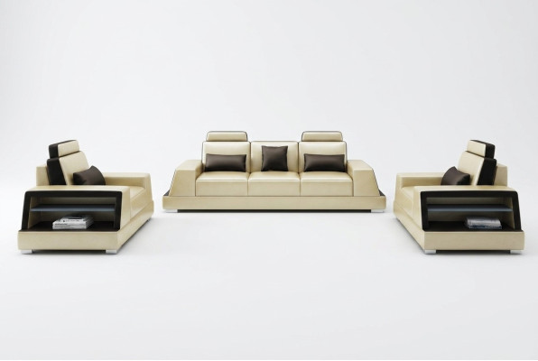 Nowoczesny Zestaw Sofowy Sofa Grupa Obcios 311 miejsce do siedzenia skórzana sofa