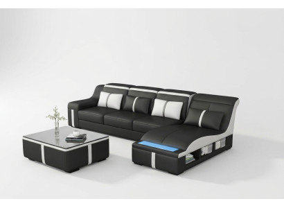 LForm Skóra Żywy krajobraz Couch Podkładka Siedziba Narożnikowa kanapa Sofa Large