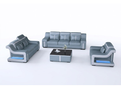 Zestaw sofowy Kanapa Podkładka Sofa Zestaw 311 Skóra Kanapy Sofy Kompletne
