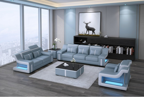 Nowoczesny Zestaw sofowy Sofa Obcios Grupa 321 miejsce do siedzenia skórzana sofa