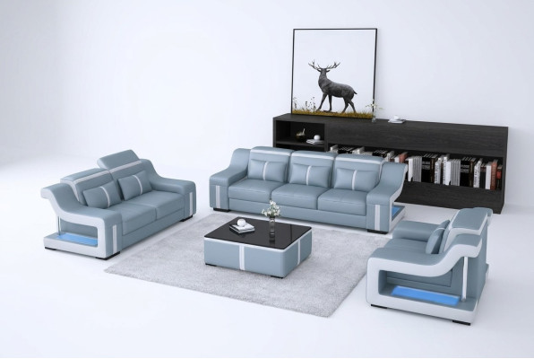 Nowoczesny Zestaw sofowy Sofa Obcios Grupa 321 miejsce do siedzenia skórzana sofa