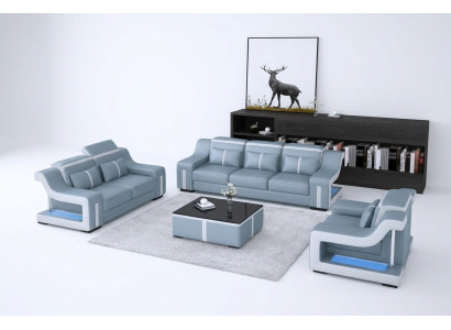 Nowoczesny Zestaw sofowy Sofa Obcios Grupa 321 miejsce do siedzenia skórzana sofa