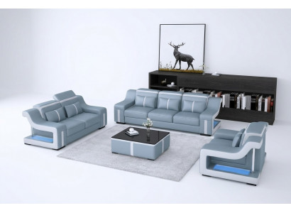 Nowoczesny Zestaw sofowy Sofa Obcios Grupa 321 miejsce do siedzenia skórzana sofa