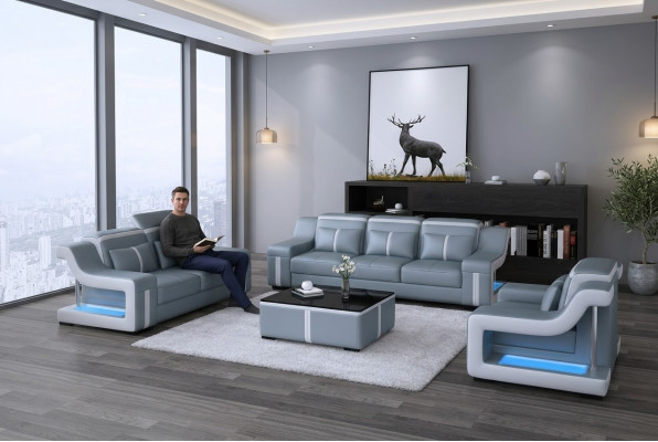 Zestaw sofowy Kanapa Podkładka Sofa Zestaw 3+2 Skóra Kanapy Sofy Kompletne