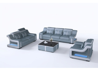 Zestaw sofowy Kanapa Podkładka Sofa Zestaw 3+2 Skóra Kanapy Sofy Kompletne