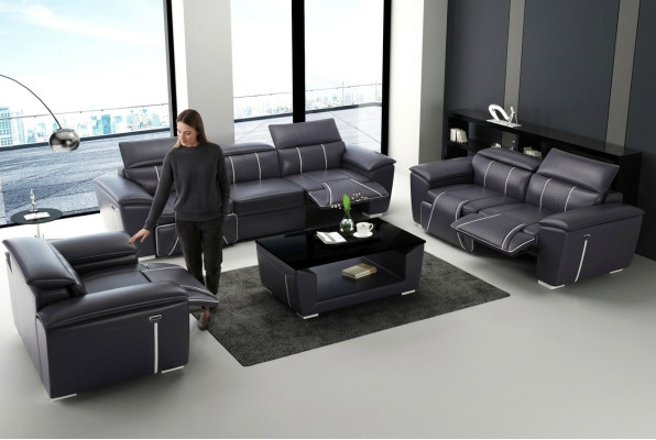 Skórzana sofa Zestaw sofowy 31 miejsce do siedzenia Zestaw Ustawić tapicerowaną sofę kanapę designerskiego