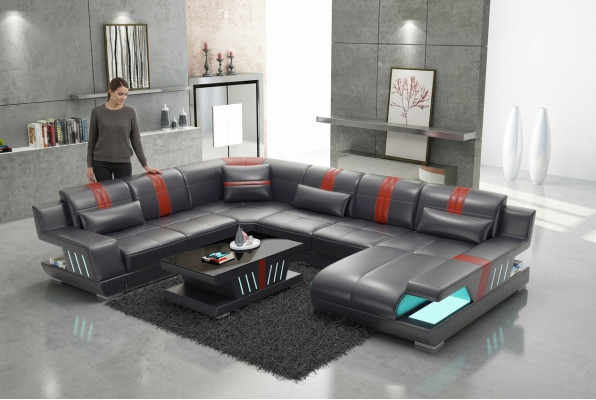Sofa UForm Skórzana Sofa Kanapa Żywy krajobraz Ustawić Design Modern