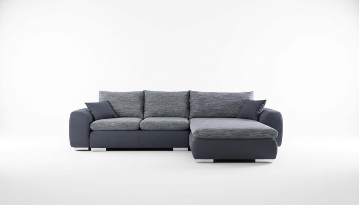 Narożnikowa kanapa Funkcja łóżka Kanapa Szary Podkładka Kanapy Włókienniczy Sofy Sofa