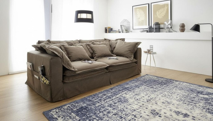 Sofa 4 miejsce do siedzenia sofy materiałowe luksusowe designerskie kanapy kanapy duża Podkładka Lümmel