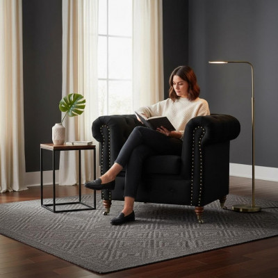 Design Fotel Skóra Luksusowa kanapa telewizyjna 1 miejsce do siedzenia Relaks Sofa Lounge Club