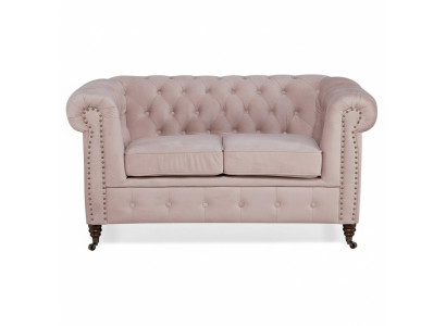 Luksusowe 2 miejsce do siedzenia Sofa Podkładka Sofa Włókienniczy Materiał Kanapy Ustawić Chesterfield Nowe