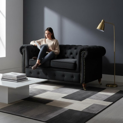Sofa 2 miejsce do siedzenia Design Sofy Podkładka Kanapy Włókienniczy Relaks Nowoczesny Dwumiejscowy Nowy