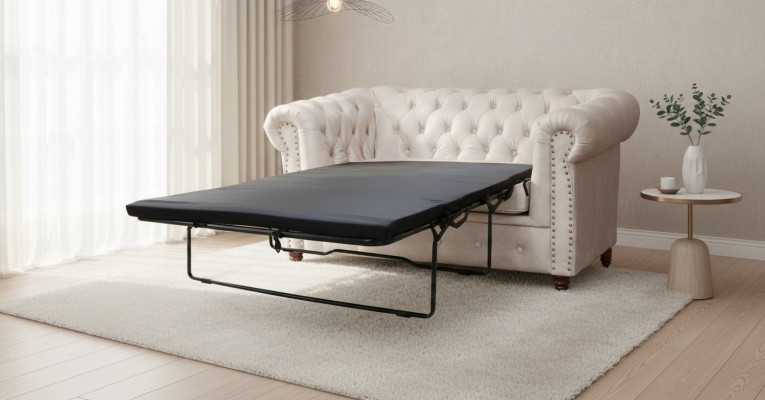 Chesterfield 2 miejsce siedzące Sofa Office Couch z funkcją łóżka Sofy Kanapy Dwumiejscowe