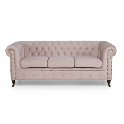 Classic Chesterfield Meble 3 miejsce do siedzenia Sofa Włókienniczy Sofa Materiałowa Noble Design Nowość
