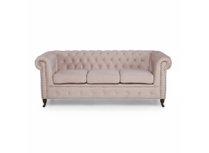Classic Chesterfield Meble 3 miejsce do siedzenia Sofa Włókienniczy Sofa Materiałowa Noble Design Nowość