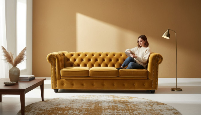 Chesterfield 3 miejsce siedzące Sofa Office Couch z funkcją łóżka Sofy Kanapy Trzymiejscowe