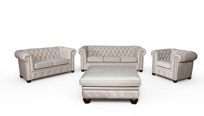 Chesterfield Zestaw sofowy 3+1+1 miejsce do siedzenia Design Couch Podkładka Sofa Ustawić Set