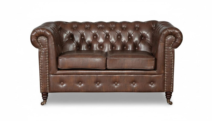 Sofa 2 miejsce do siedzenia Design Sofy Podkładka Modern Siedziba Materiał Dwumiejscowa Skóra Nowość