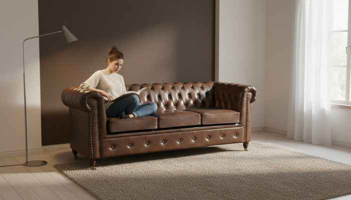 Projektant Chesterfield Zestaw sofowy Sofa Kanapa Podkładka Zestaw 3+2+1 miejsce do siedzenia