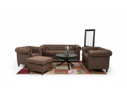Chesterfield Couch Siedziba Podkładka 321 Stołek miejsce siedzące Ustawić Sofa Sofy Podnóżek
