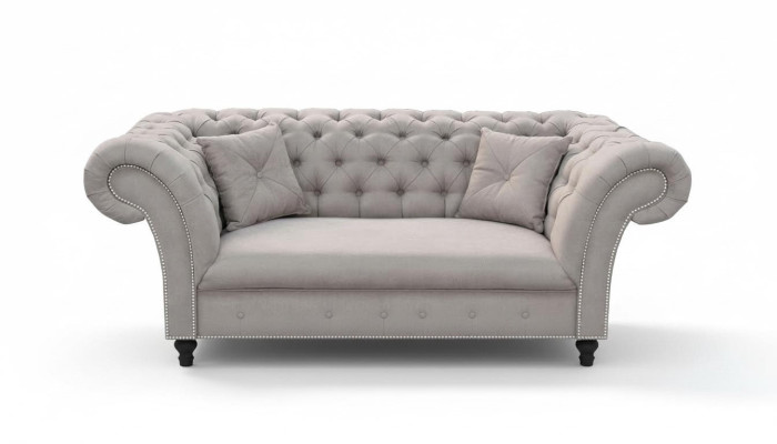 Nowe 2 miejsce do siedzenia Chesterfield Podkładka Couch Materiał Couchen Sofa Siedziba Ustawić