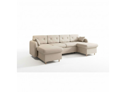 Narożnikowa kanapa Sofa Podkładka Couch Żywy krajobraz U Formularz Funkcja łóżka Włókienniczego Materiał