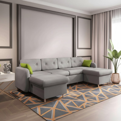 Żywy krajobraz funkcja łóżka Materiał Narożnikowa kanapa Kształt U Deko Couch Design Podkładka