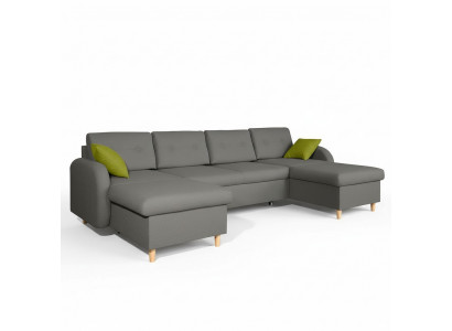 Design Narożnikowa kanapa Kształt U funkcji łóżka Kanapa Skóra Włókienniczy Sofy Sofa rozkładana