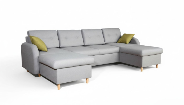 Żywy krajobraz Narożnikowa kanapa Materiał Kształt U funkcji łóżka Couch Design Deko Podkładka