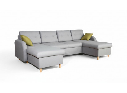 Żywy krajobraz Narożnikowa kanapa Materiał Kształt U funkcji łóżka Couch Design Deko Podkładka