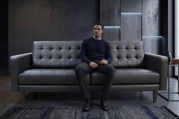 Sofa Kanapa Sofy Podkładka 3 miejsce do siedzenia Skóra Kanapy Obcios Siedziba Design