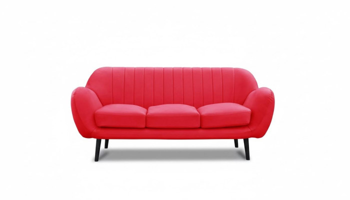 Sofa trzyosobowa Podkładka designerska sofa 3-osobowa Siedziba sofy Pokój Czerwony luksusowe kanapy