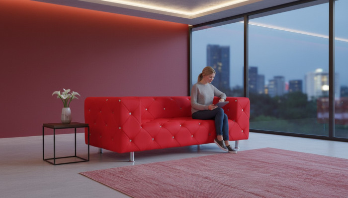 Sofa trzyosobowa Design Sofa Podkładka Sofa Sofa tekstylna Modern Relaks Club 3 miejsce do siedzenia