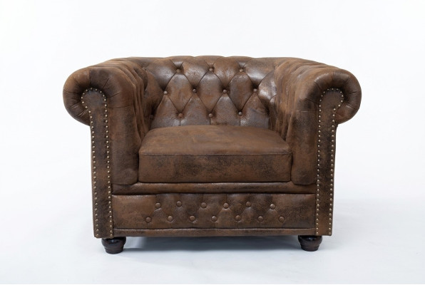 Chesterfield Fotel TV Couch 1 miejsce do siedzenia Sofa Włókienniczy Materiał Kanapy Podkładka