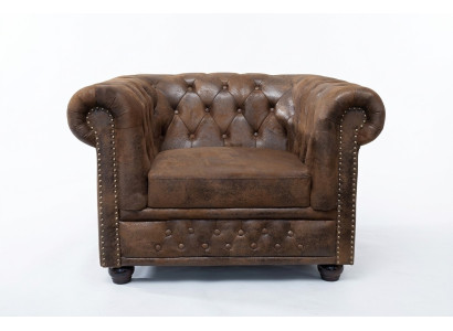 Chesterfield Fotel TV Couch 1 miejsce do siedzenia Sofa Włókienniczy Materiał Kanapy Podkładka