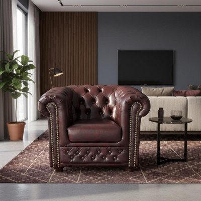 Chesterfield Fotel TV Couch 1 miejsce do siedzenia Sofa Materiał Włókienniczy Kanapy Podkładka