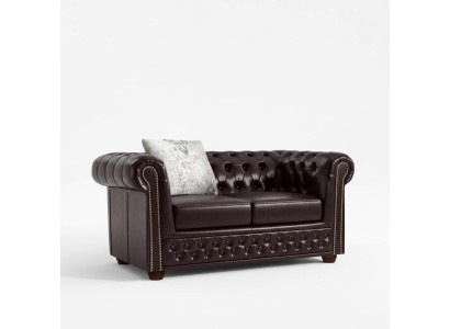Design Sofa 2 miejsce do siedzenia Kanapa Chesterfield Podkładka Siedziba Ustawić Skóra Włókienniczy Nowość