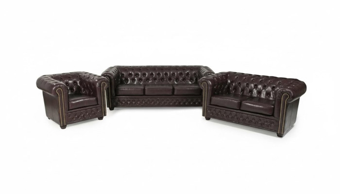 Skórzana sofa Zestaw sofowy 3+2+1 miejsce do siedzenia Zestaw Ustawić tapicerowaną sofę kanapową