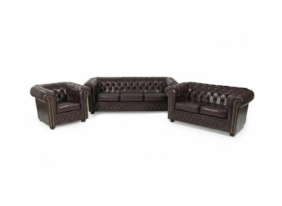 Skórzana sofa Zestaw sofowy 3+2+1 miejsce do siedzenia Zestaw Ustawić tapicerowaną sofę kanapową