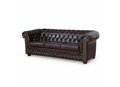 Sofa trzyosobowa Podkładka designerska sofa 3-osobowa Siedziba sofy Pokój brązowy luksusowy