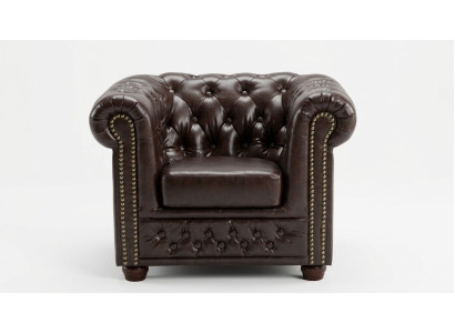 Chesterfield Fotel TV Couch 1 miejsce do siedzenia Sofa Włókienniczy Skóra Couchen Podkładka