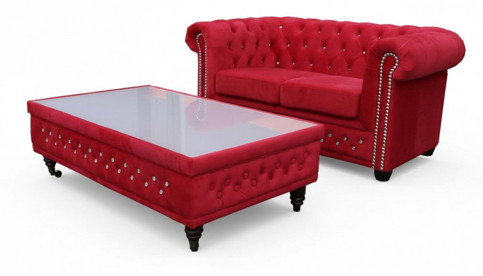 Chesterfield Design stolik kawowy szklany stolik Tabela Podkładka sofa stoły boczne