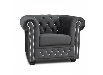Chesterfield Fotel TV Couch 1 miejsce do siedzenia Sofa Włókienniczy Materiał Kanapy Podkładka Nowość
