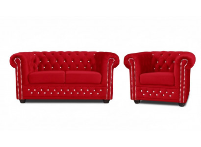 Zestaw sofowy 2+1 miejsce do siedzenia Sofy Kanapa Podkładka Blue Classic Couches Ustawić