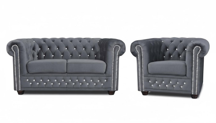 Chesterfield Zestaw sofowy 2+1 miejsce do siedzenia Design Couch Podkładka Sofa Ustawić Zestaw Nowy