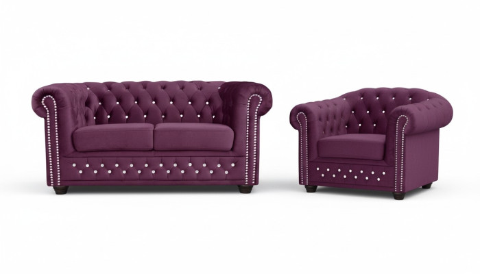 Chesterfield Zestaw sofowy 2+1 miejsce do siedzenia Design Couch Sofa Ustaw Zestaw Nowy