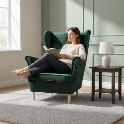 Chesterfield Fotel TV Kanapa 1 miejsce do siedzenia Sofa Materiał Włókienniczy uszyFotel