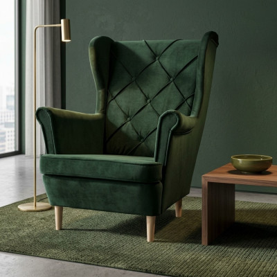 Chesterfield Fotel TV Kanapa 1 miejsce do siedzenia Sofa Materiał Włókienniczy uszyFotel